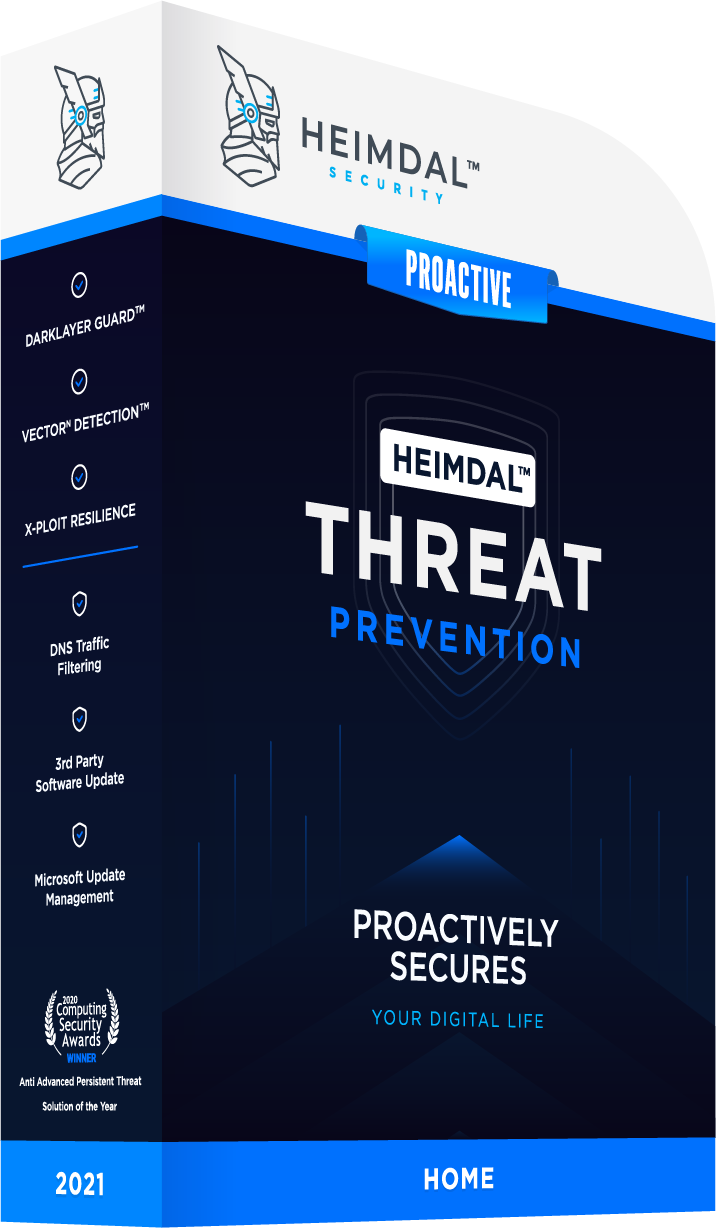 The unique threat prevention to protect your important data against malware Heimdal™ Threat Prevention Home anti malware and ransomware protection